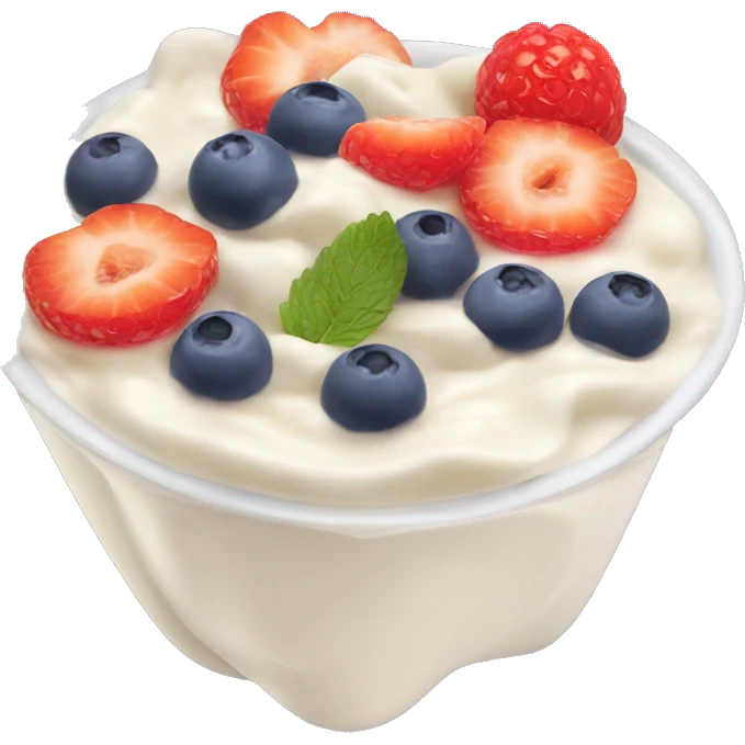 Dry yogurt with toppings emoji