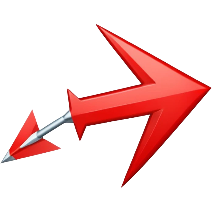 roter pfeil mit schwarzer umrandung emoji