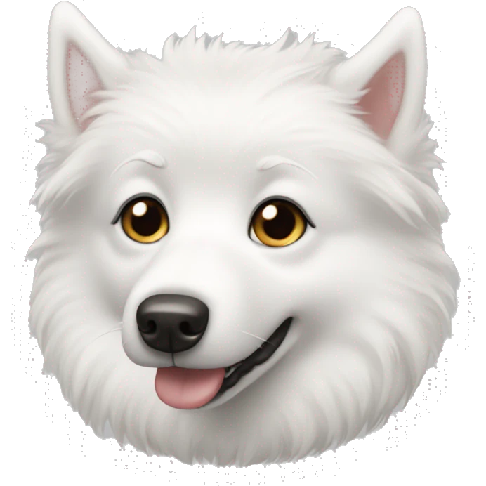 White American Eskimo dog emoji