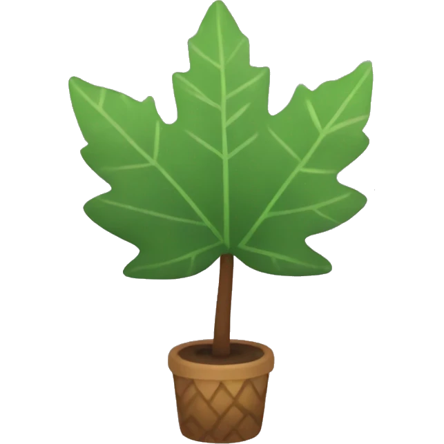 Animal crossing leaf emoji