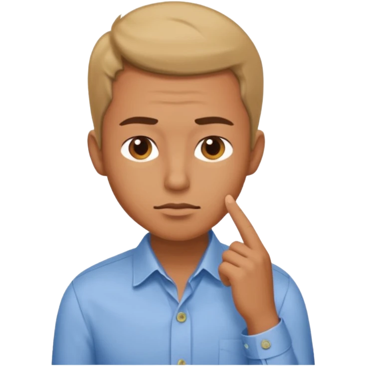 entepreneur deeply thinking. asking question. interested face emoji