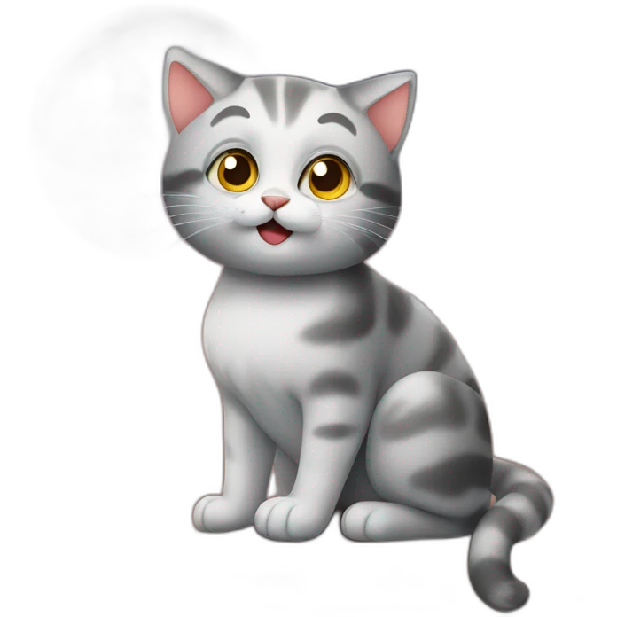 Gatito mirando la luna  emoji
