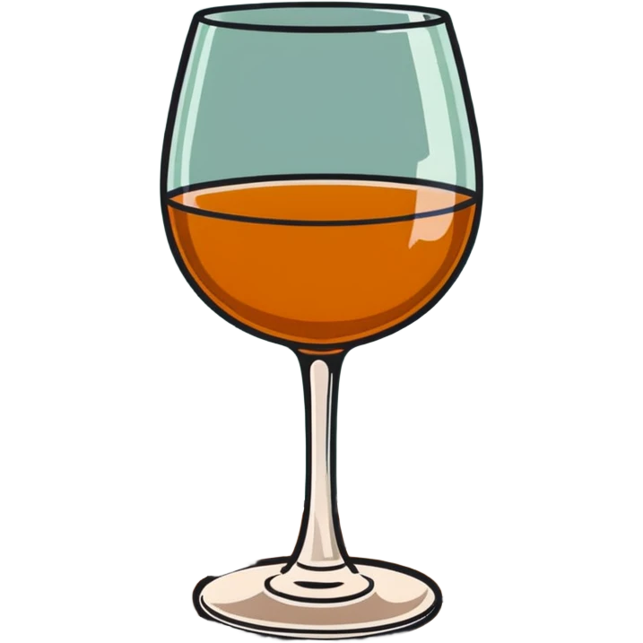 brandy glass on garden table emoji