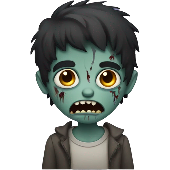 boy zombie with dark hair emoji