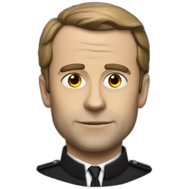 Macron noir emoji