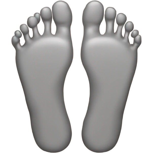 two feet with toes interlinking emoji