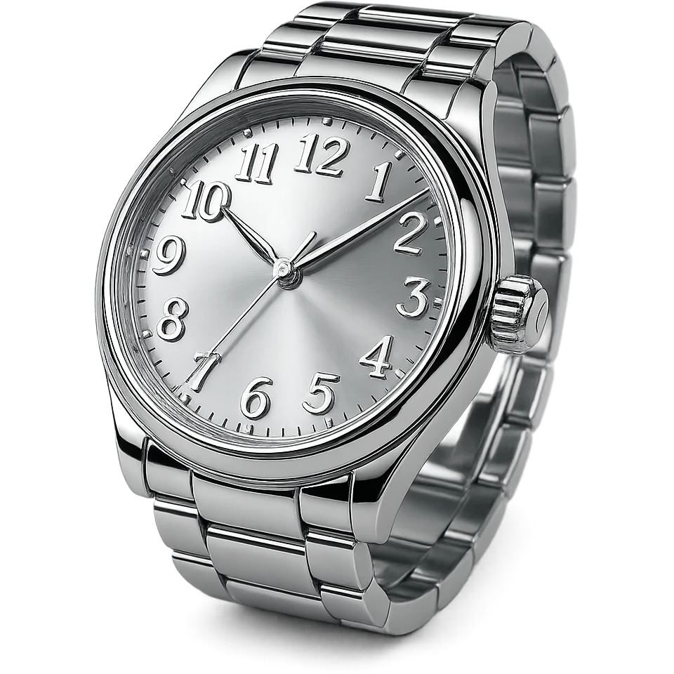 a watch with arabic dial numbers emoji