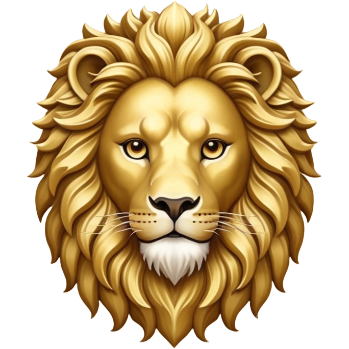 Golden lion head with mane, House Augustus symbol emoji