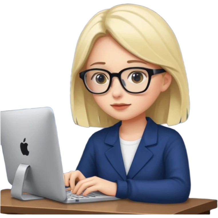 a girl coding with her computer at night emoji