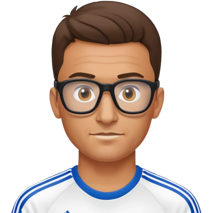 Profesor Educación Física sin gorro con lentes deportivos pescador Adidas joven moreno emoji