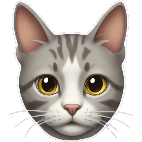 Sticker of a sophisticated cat emoji