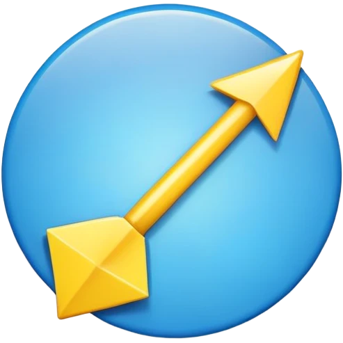 Cartoon arrow cursor clicking on a button emoji