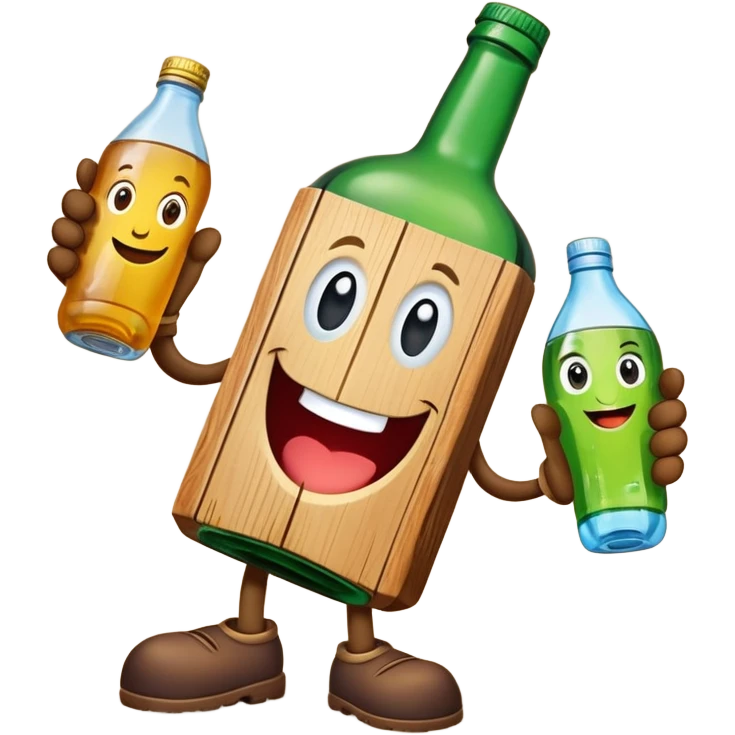 Quiero que me hagas una mascota para mi proyecto, debería científica. El nombre de mi proyecto es ECOWOOD. Y pues qué es el eco, es una madera con eco sostenible a base de plástico reciclado, o sea que está relacionado con el plástico y la maderal q sea una mascota como las de hacen en colegios( que esté relacionado con botellas pet y madera) emoji