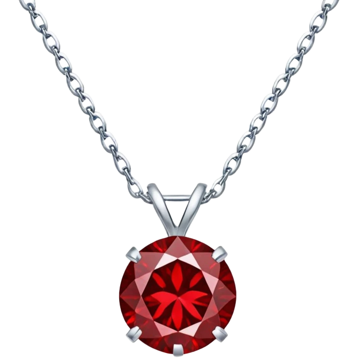 luxury red diamond necklace emoji
