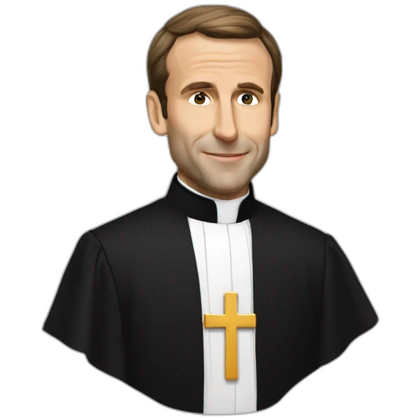 macron priest emoji