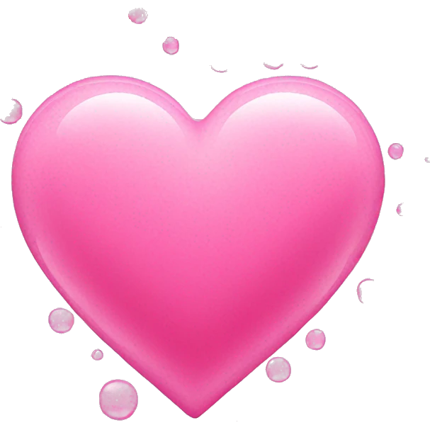 Pink heart with bubbles around it emoji