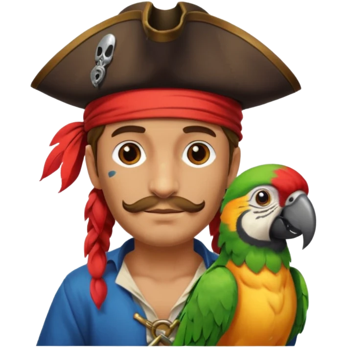 pirate and parrot emoji