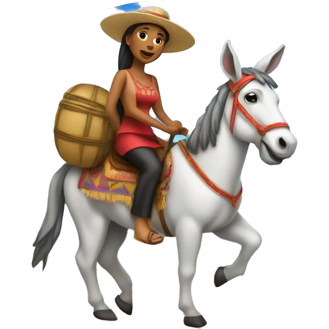 Senorita on Donkey emoji