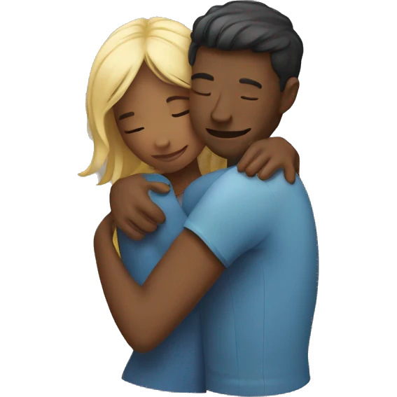 Couple hugging emoji