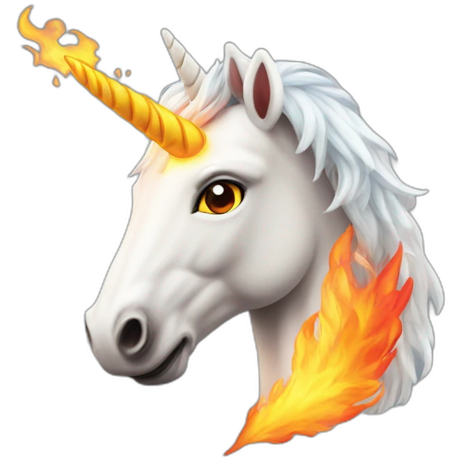 Unicorn-on-fire emoji