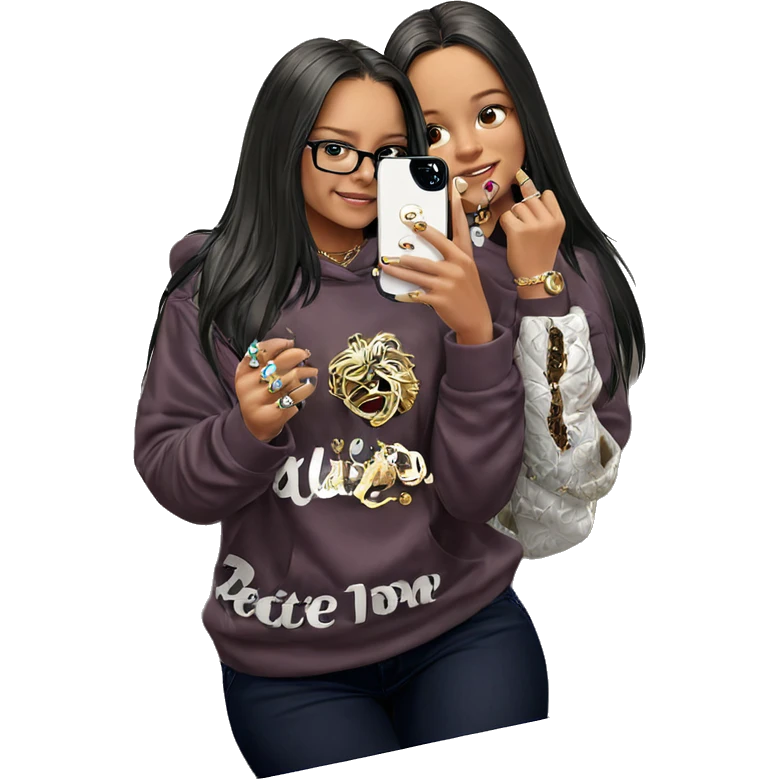 selfie with jewelry in bathroom emoji