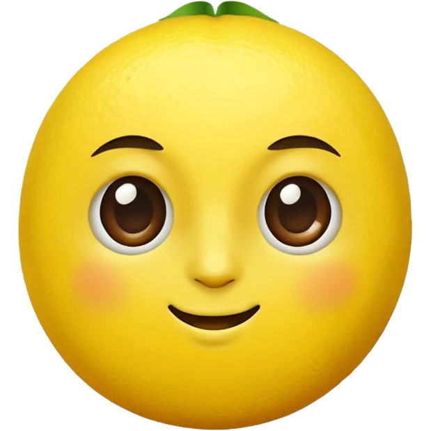 Lemon with face emoji