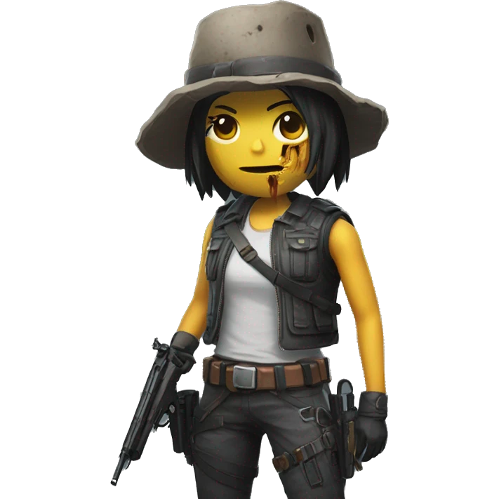 Calavera y momia con armas de pubg móvil  emoji