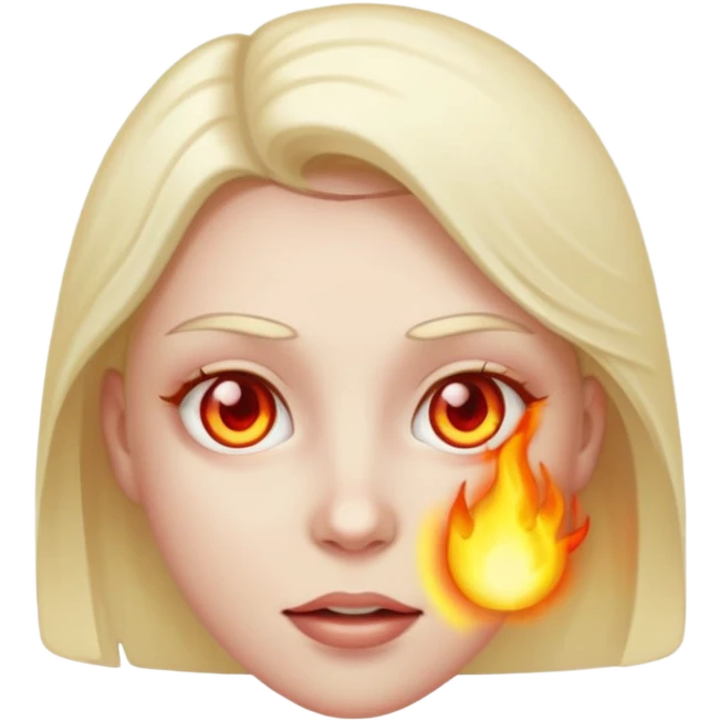 Error face with heat eyes emoji