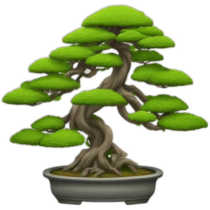 bonsai tree intertwined with torii gate emoji