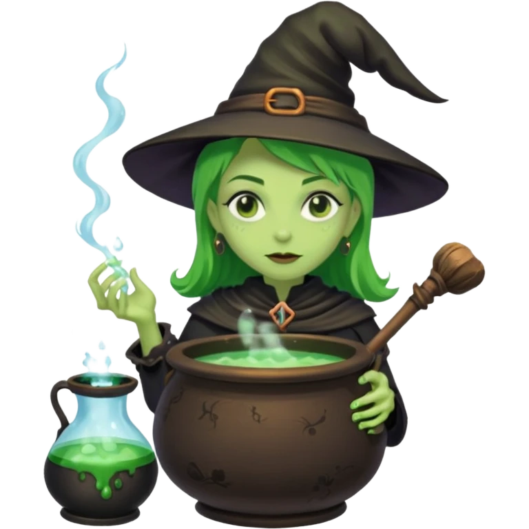 green witch cooking potion emoji