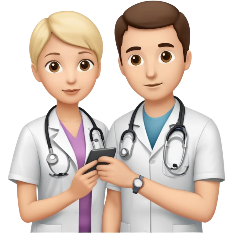 Cancer screening with doctor examining patient with stethoscope, medical check-up emoji
