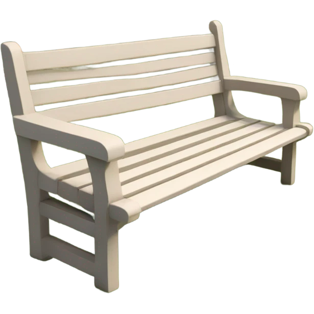 garden bench front view emoji