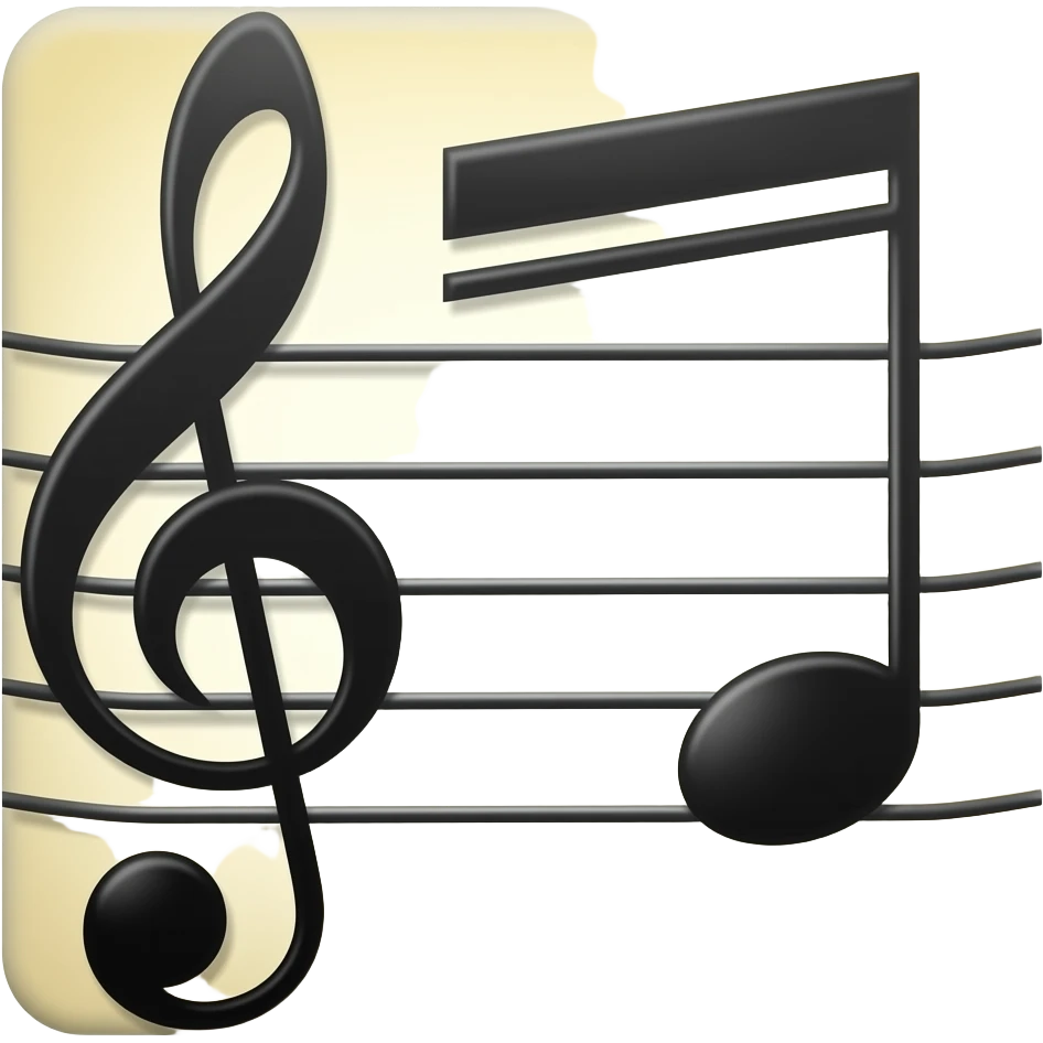 mi (note sur une portée) emoji