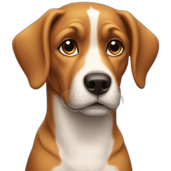 Dog from side looking askance emoji