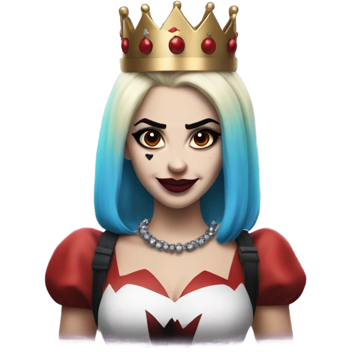 Harley Quinn wearing a crown emoji