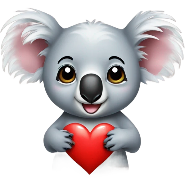 Koala with an i love you sign  emoji