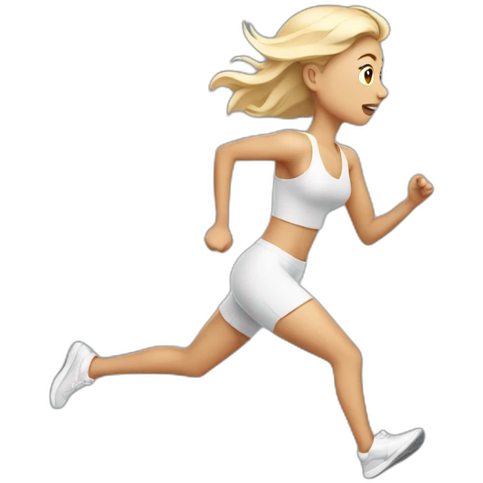 running white skin woman  emoji