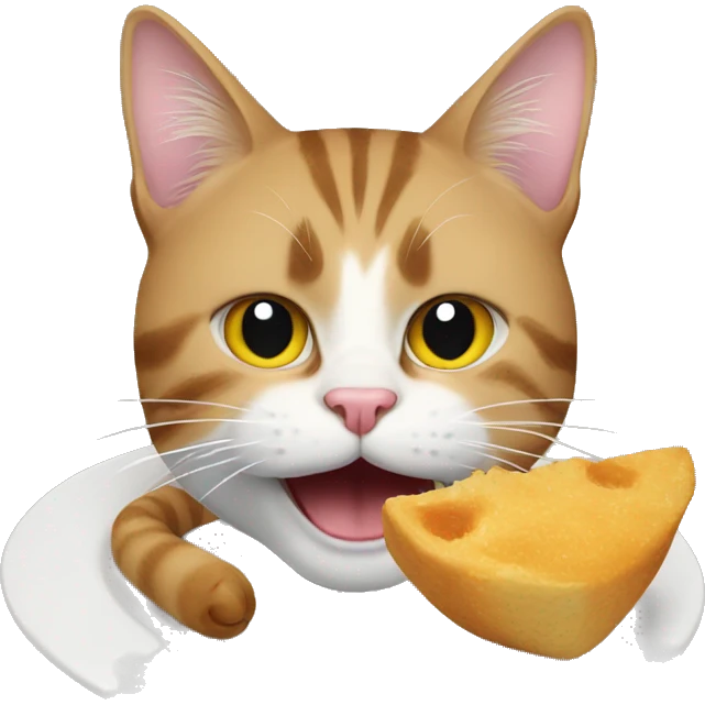Cat eating emoji