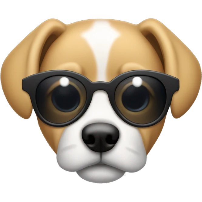 perro con gafas  emoji