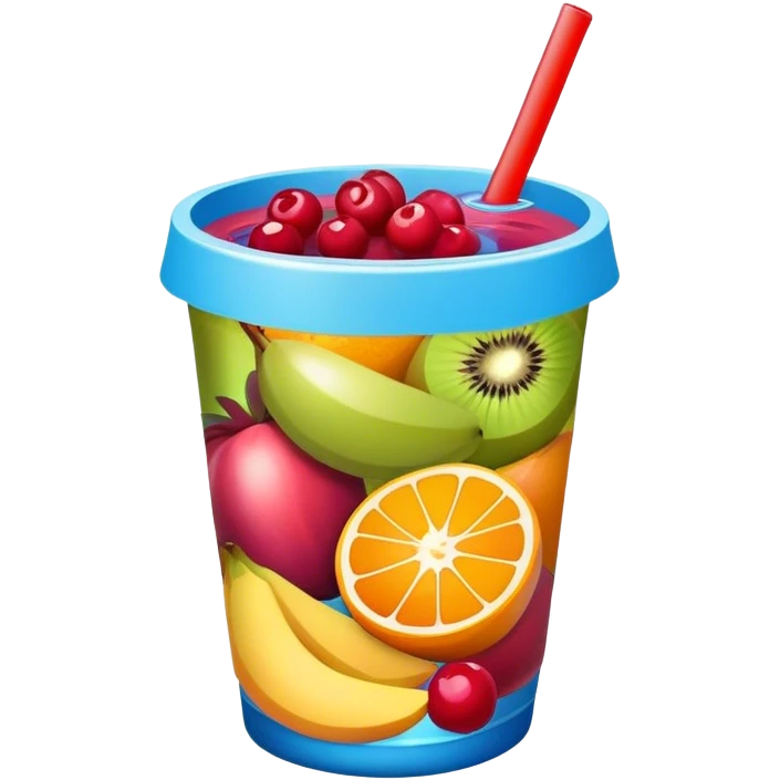 Fruit in a plastic cup emoji