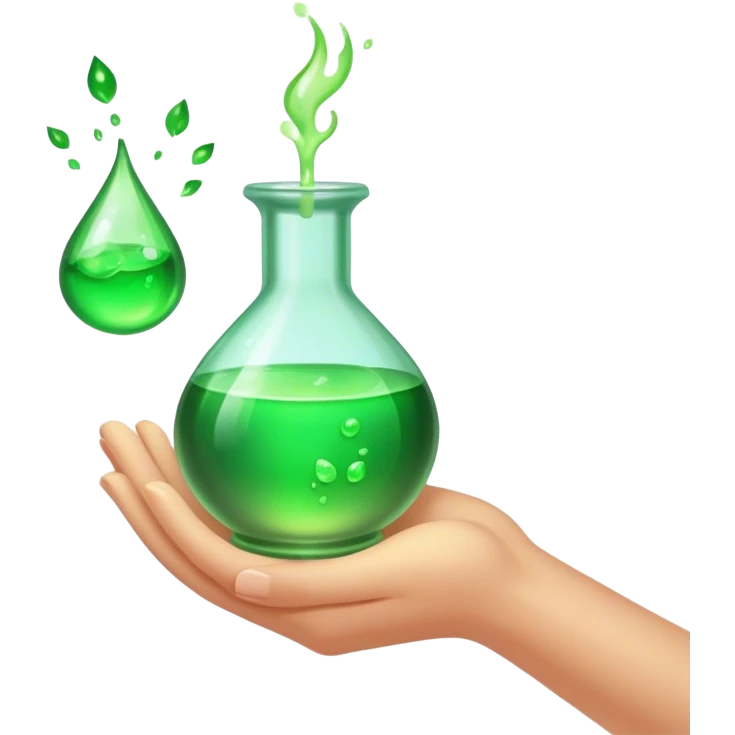 Hand throwing a healing potion emoji