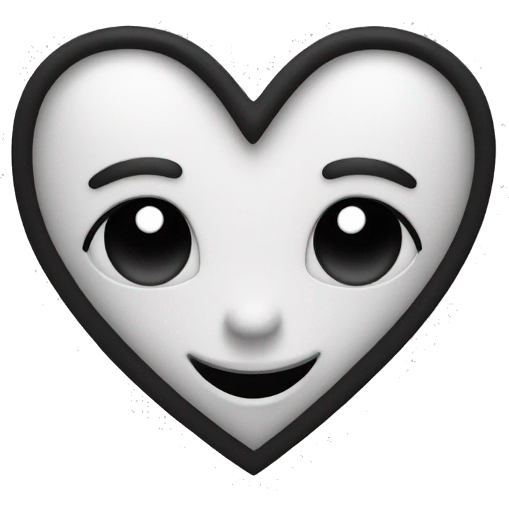 Black and white heart emoji