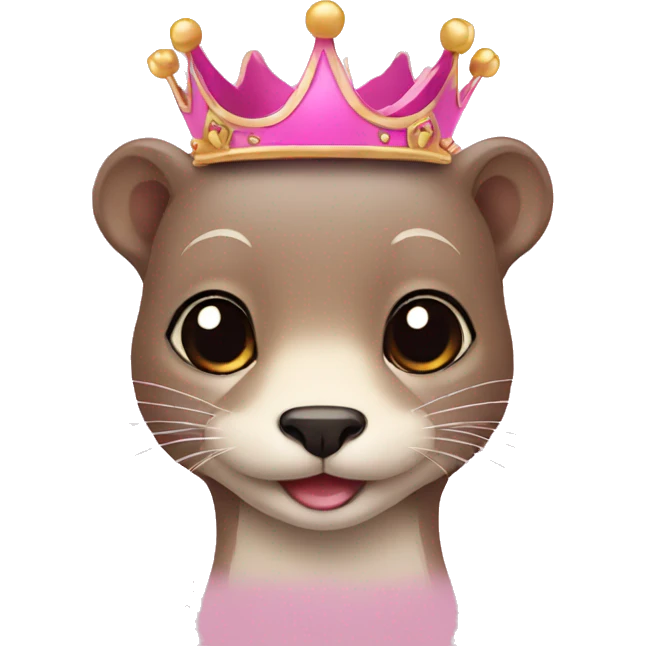 pink crown princess otter emoji