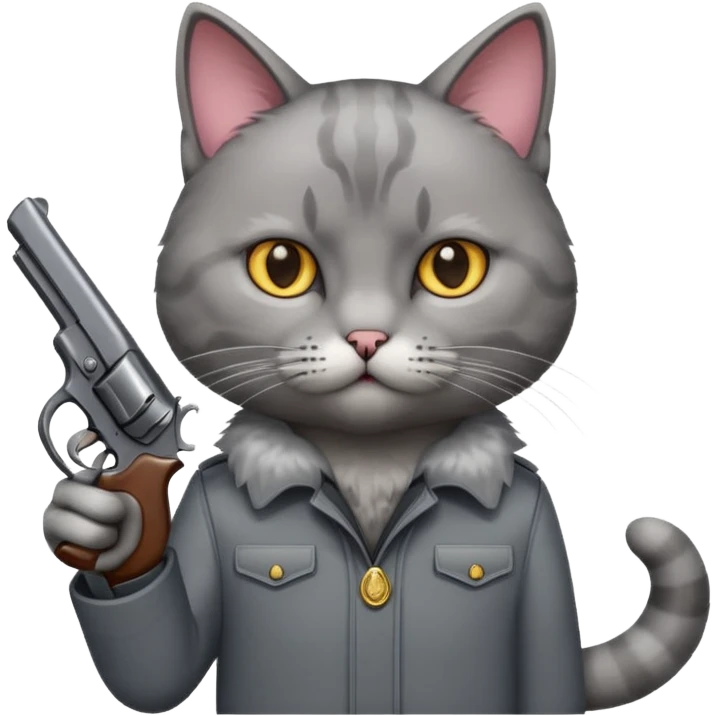 Gato con pistola emoji