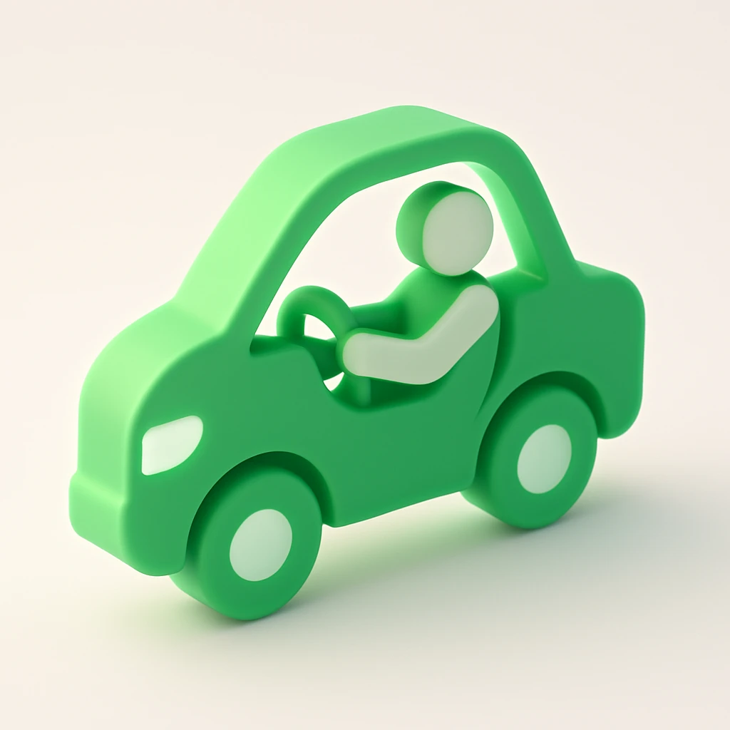 person driving a car emoji