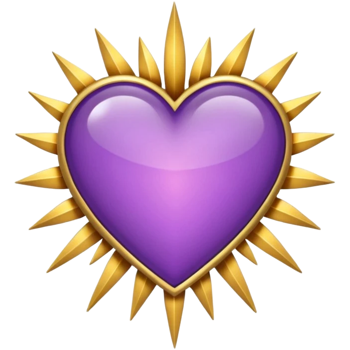purple heart with a sunburst emoji