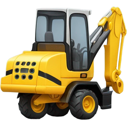 excavadora de juguete emoji