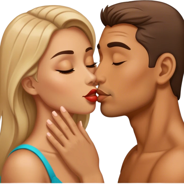 hombre y mujer besándose  emoji