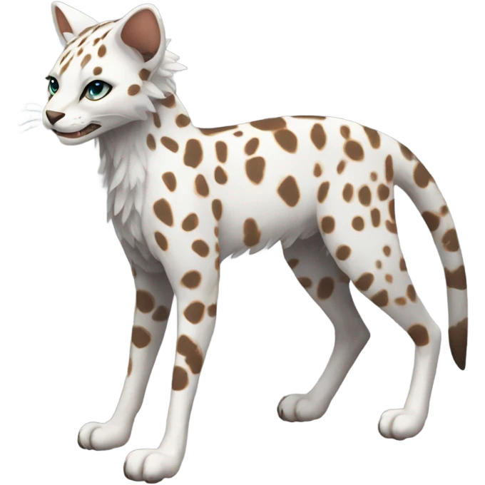 Modern Feral Rare Fantasy Vernid-Trico-species by LiLaiRa, random markings, full body emoji