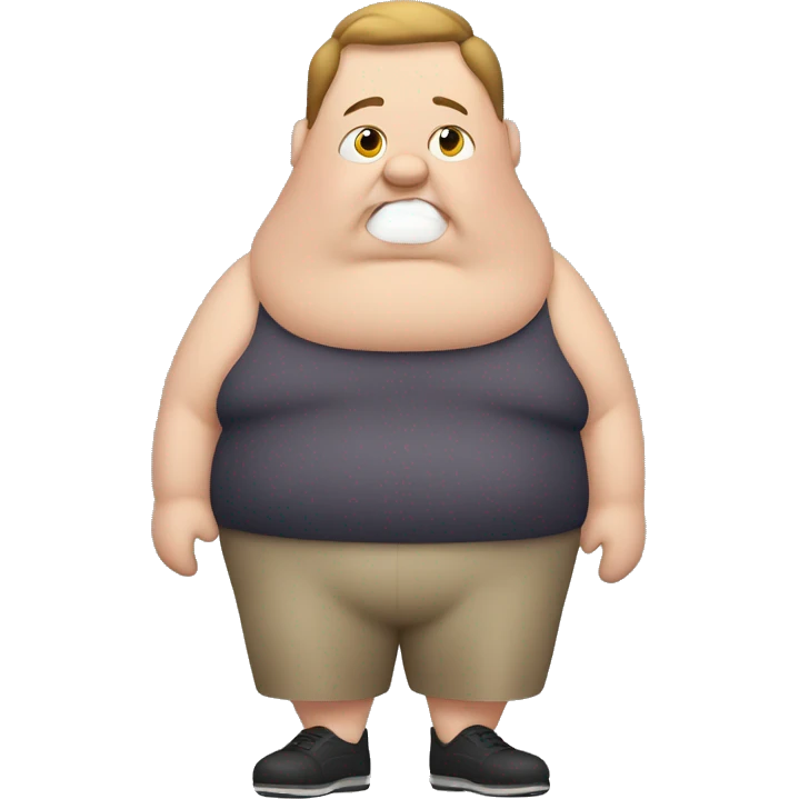 very fat person emoji